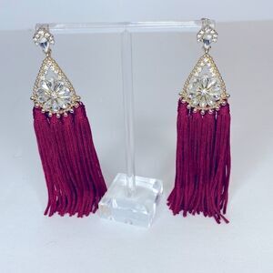 NEW…Burgundy/Gold earrings OS (one size) from Forever21
